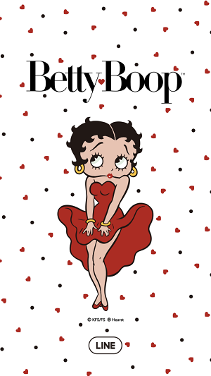 LINE無料着せかえ Betty Boop Red dress