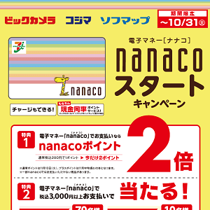 ポイント2重取り ビックカメラで Nanaco が使えるぞ ビックカメラでおトクにお買い物する方法 使い方 方法まとめサイト Usedoor