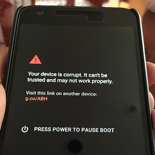 Android端末が Your Device Is Corrupt It Can T Be Trusted And May Not Work Properly などのエラー 警告が表示された時の対処方法 使い方 方法まとめサイト Usedoor