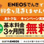 【3ヵ月間基本料金無料!!】ENEOSでんきをお得に契約する方法
