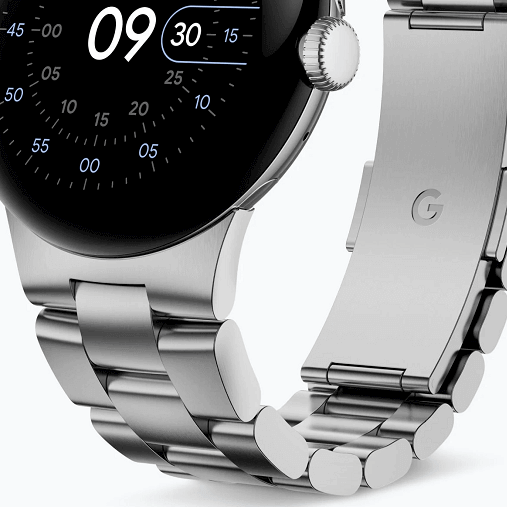 Google Pixel Watch ステンレス シルバー Google Pixel Watch [Polished Silver ステンレス ケース/Chalk
