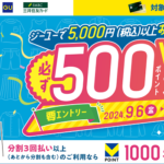 三井住友カードがGU店舗で5,000円以上お買い物すると500ポイントをプレゼントするキャンペーンを開催