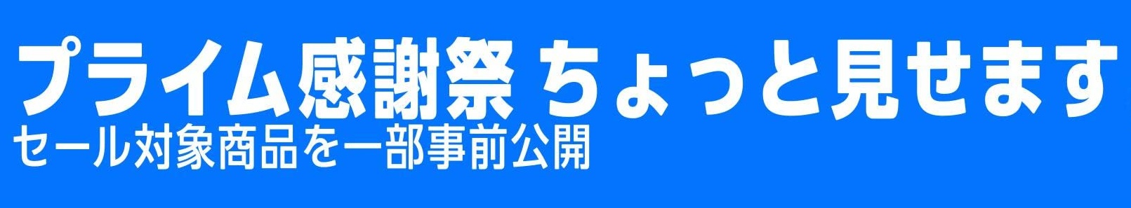 Amazon プライム感謝祭 2025「ちょっと見せます。」