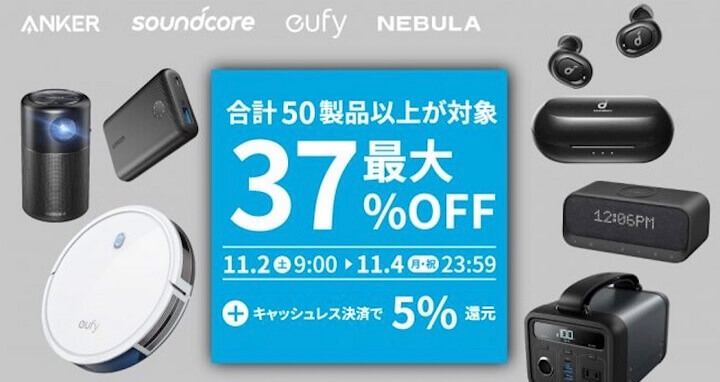 Amazonタイムセール祭りAnker