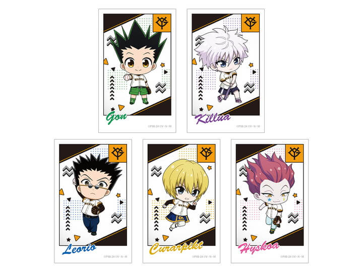 HUNTER×HUNTER プロ野球 コラボ ちびキャラ インスタントカメラ風イラストカード5枚セット