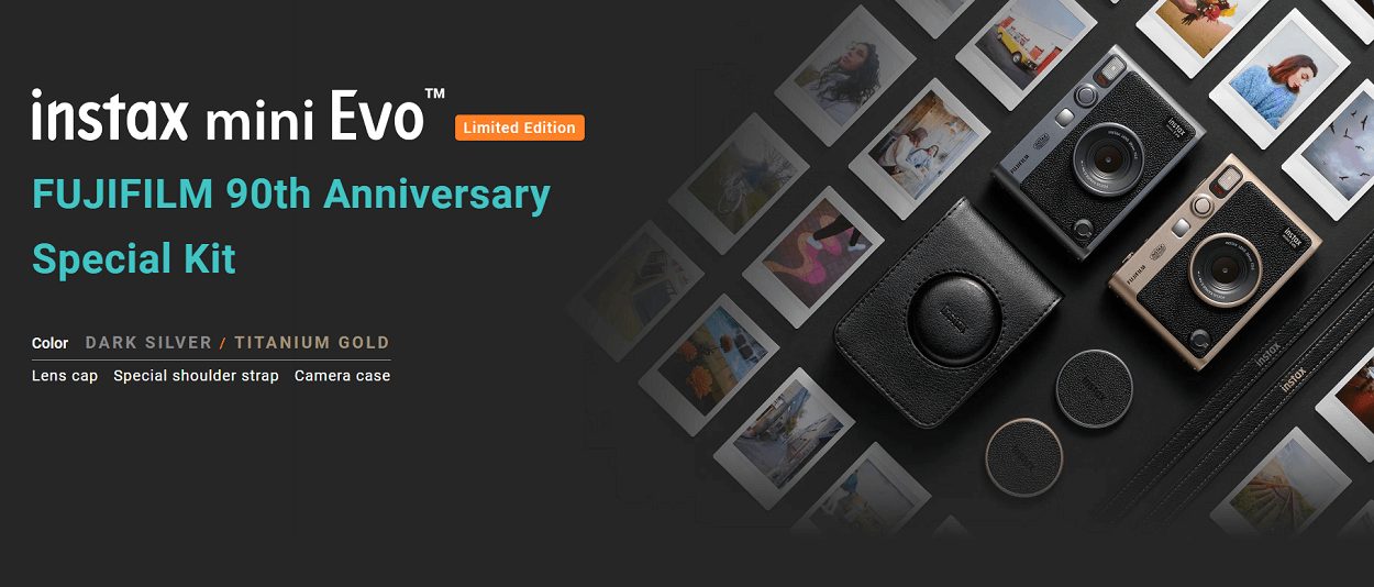 【在庫・抽選販売情報あり】「instax mini Evo FUJIFILM 90th Anniversary Special Kit」を予約・購入する方法