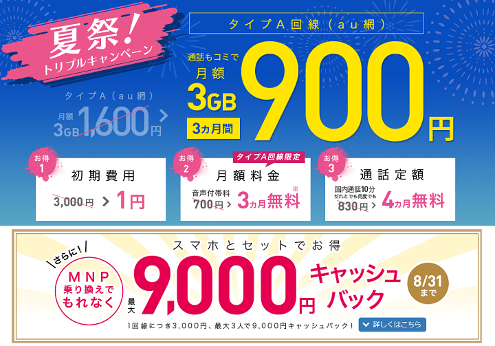 IIJ mio 夏祭!トリプルキャンペーン
