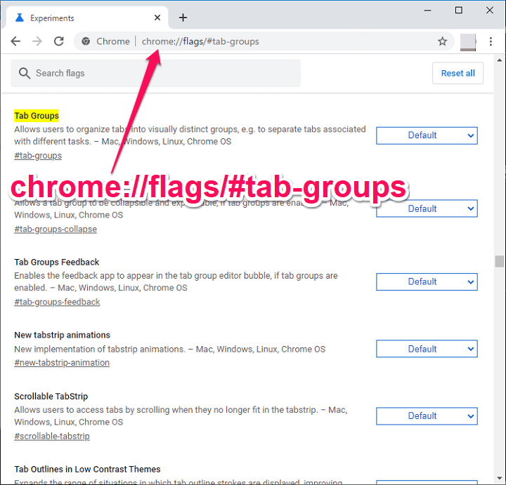 Chrome タブグループ機能