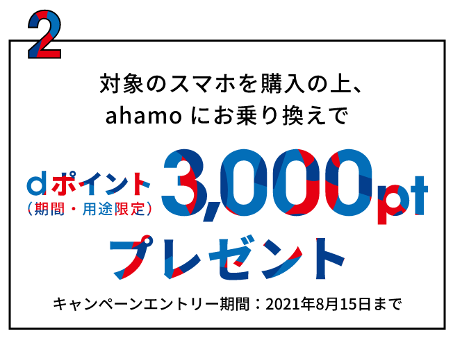 ahamoにのりかえ（MNP）契約で7,000dポイント還元キャンペーン