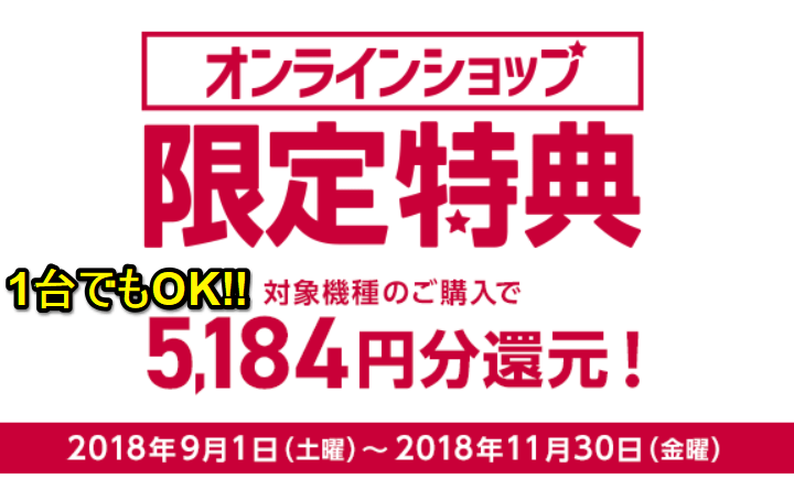 ドコモオンラインショップ限定特典