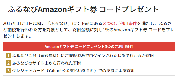 ふるさと納税Amazonギフト券