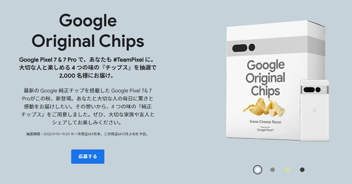 Google純正ポテトチップス「Google Original Chips」が抽選で2,000名に当たる！ - キャンペーン概要・応募方法