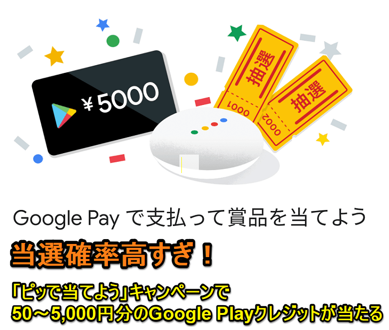 Google Pay「ピッで当てよう」キャンペーン