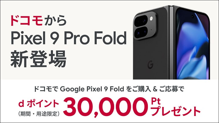 ドコモ Google Pixel 9 Pro Fold 購入キャンペーン