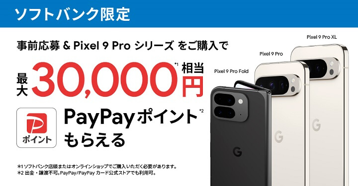 ソフトバンク Google Pixel 9 シリーズ 購入者特典