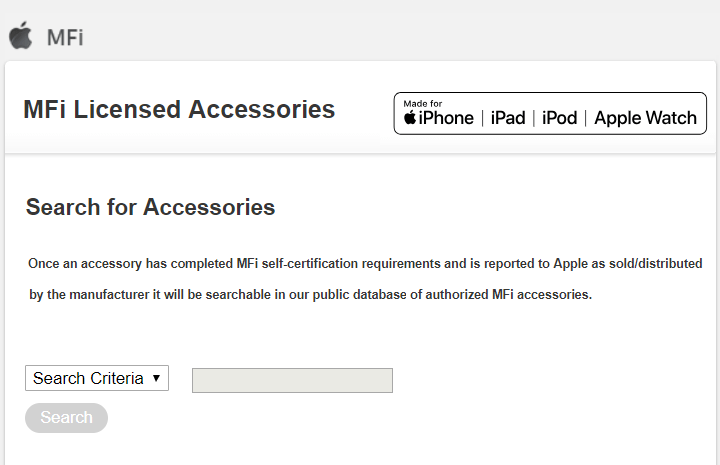 MFi認証済Apple公式サイト本物確認