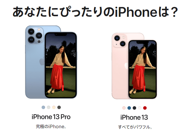 iPhone13 mini、Pro、ProMax予約受付ページ一覧