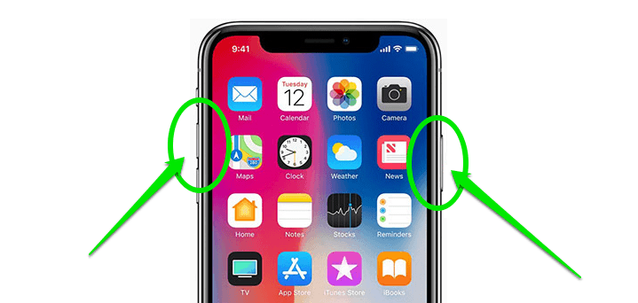 iPhoneXシリーズスクリーンショット撮影