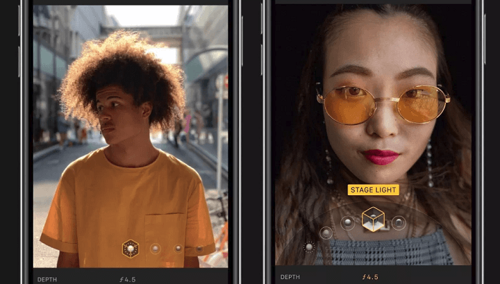 iPhoneポートレートぼかし具合リアルタイム