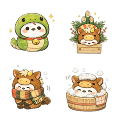 馬の着ぐるみのしまえなが お正月 2026