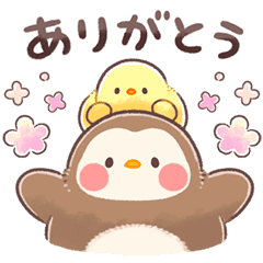 LINE無料スタンプ もふピヨ×フク子さん＆こふく