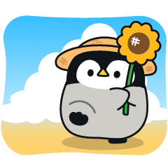LINE無料スタンプ 夏本番！心くばりペンギン【気遣いと敬語】