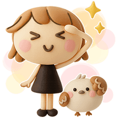 LINE無料スタンプ 秋の大人気遣い♡３Dミルクティ女子【敬語】