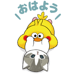 LINE無料スタンプ サメにゃんとポインコの秋冬スタンプ♪