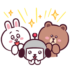 LINE無料スタンプ ブラウン＆けんさく×NatureBank