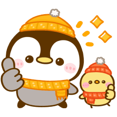 LINE無料スタンプ ぺんぺん＆シマエナガ♡ほっこり冬スタンプ