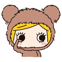 LINE無料スタンプ 着ぐるみイーマリーの日常♪