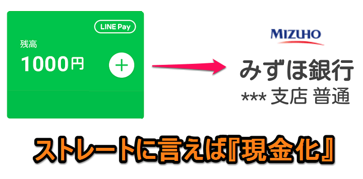 LINE Pay残高銀行口座出金 現金化