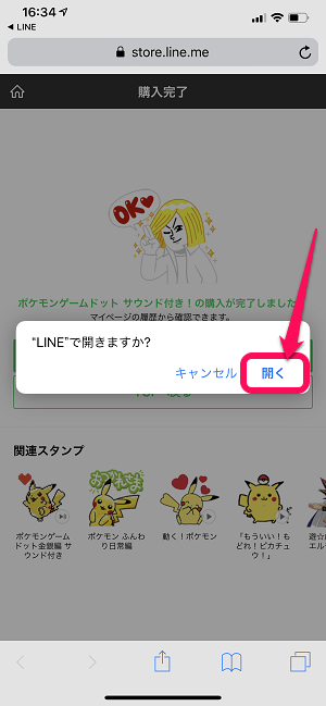 LINE STORE Pay支払い