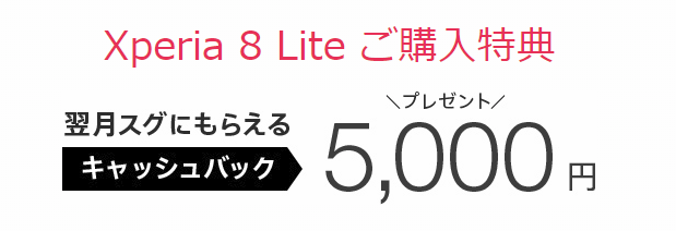 NUROモバイル Xperia 8 Lite購入特典