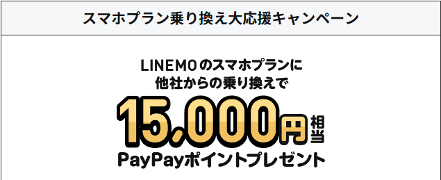 LINEMO スマホプラン乗り換え大応援キャンペーン