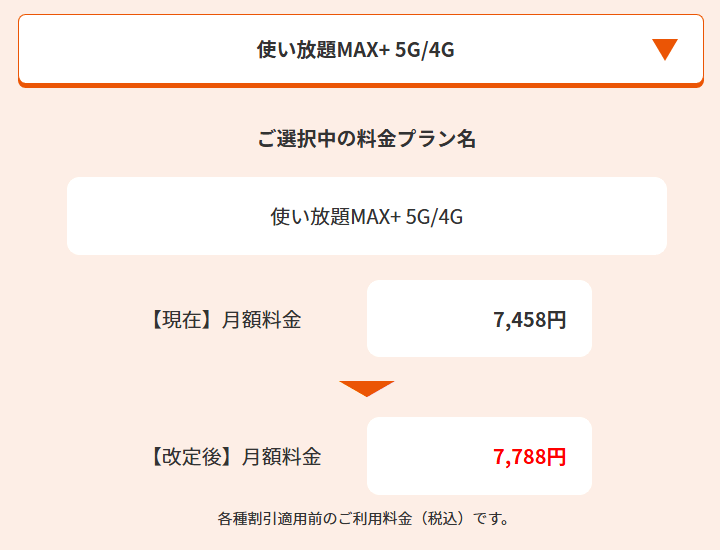 au 既存プランの値上げを発表