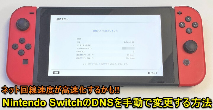 Nintendo Switch DNS変更