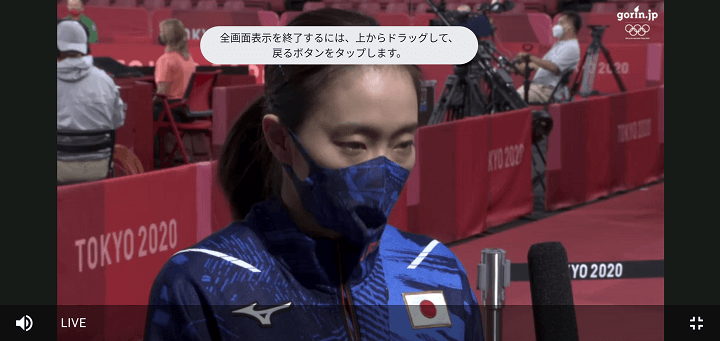 東京オリンピック gorin.jpをテレビなどの大画面に映し出して視聴する方法
