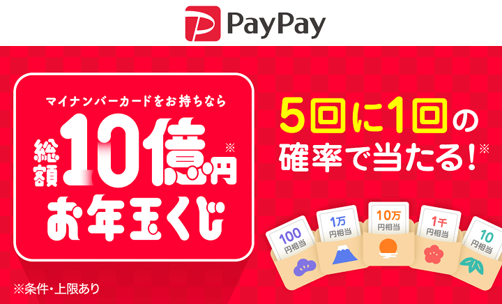 PayPay祭 総額10億円お年玉くじまとめ