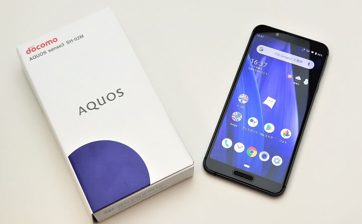 56％以上節約 Aquos sense3 SH-02M 充電能力80％以上 docomo econet.bi