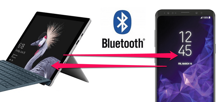 Windows10 Android Bluetoothファイル転送