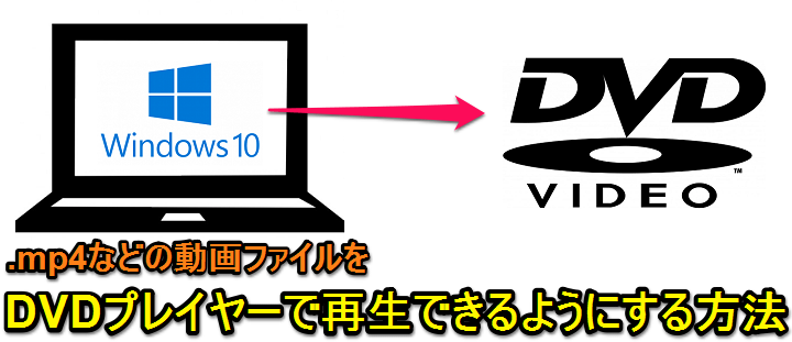 Windows10】.mp4などの動画ファイルをDVDプレイヤーで再生できるように 