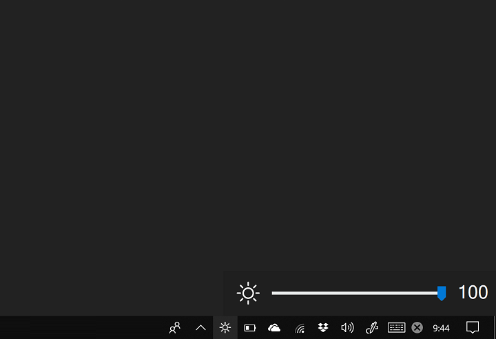 Windows10タスクトレイから明るさ変更
