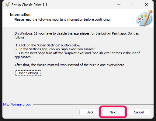 Windows11で古いバージョンのペイントを利用する方法