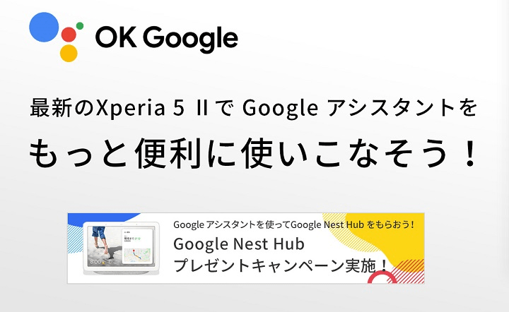 Google Nest Hub プレゼントキャンペーン