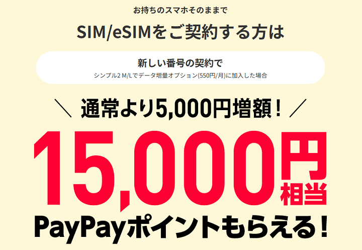 既存ワイモバイルユーザー向け!回線追加キャンペーン