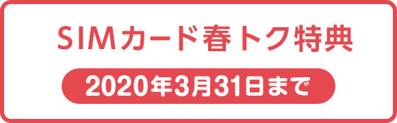 ワイモバイル SIMカード春トク特典（SIM単体）